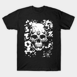 gothic skull with roses T-Shirt